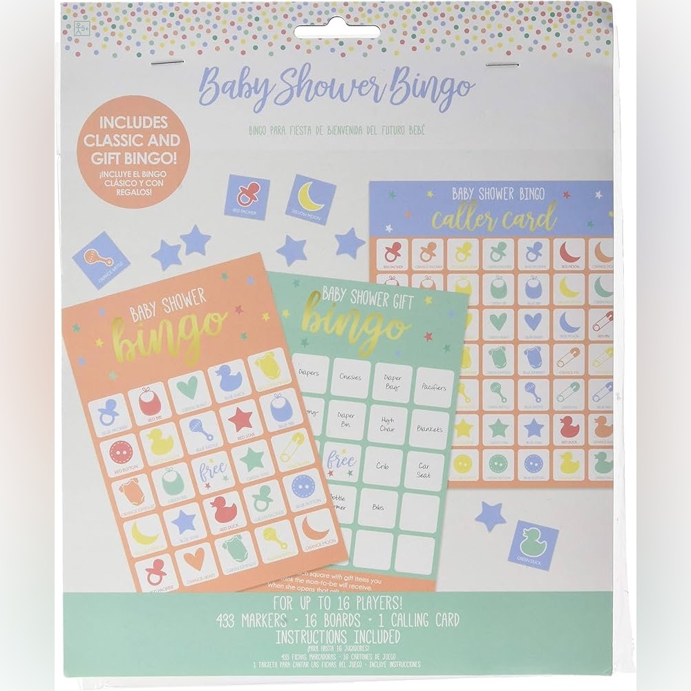 Baby Shower Bingo Game Set